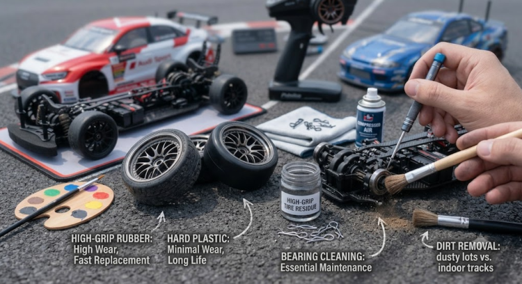 RC Drift vs Touring Car - Maintenance Differences