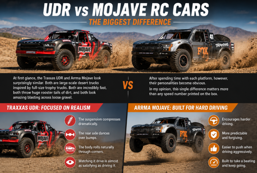 UDR vs Mojave RC Cars - The Biggest Difference
