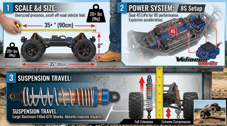 X-Maxx Specifications at a Glance