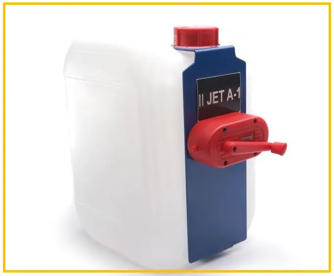 Fuel containers and measuring equipment prepared for an RC turbine engine