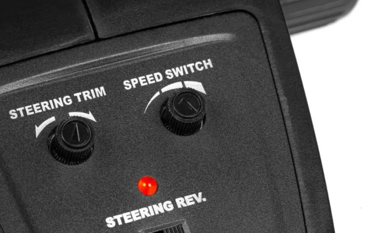 RC car transmitter steering trim adjustment control