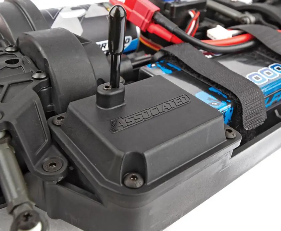 RC receiver antenna mounted in a tube away from nearby chassis components
