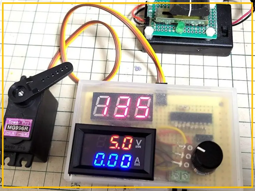 RC servo and wiring inspected after a buzzing problem