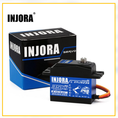 Three steering servo options for a TRX-4 Sport, including the INJORA INJS235, Power HD LW-25MG, and DS3218