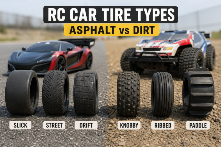 RC Car Tire Types Explained - Asphalt vs Dirt