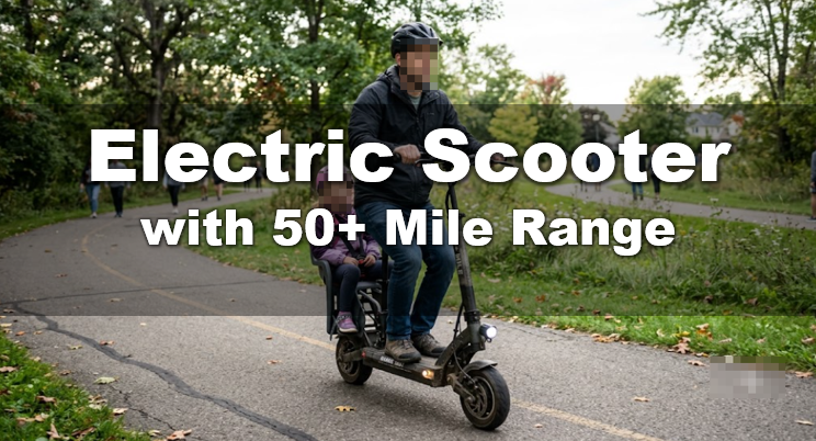 Electric Scooter with 50 Mile Range